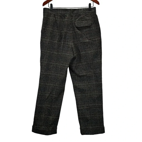 Liz Claiborne Wool Blend Classic Plaid Cuffed Hem 90s Academia Fall Preppy 12P - Picture 2 of 8